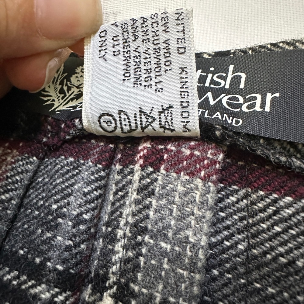 Vintage Scottish Sportswear Wool Tartan Kilt Skirt 12 Pleated Midi Dark Academia - Picture 5 of 10